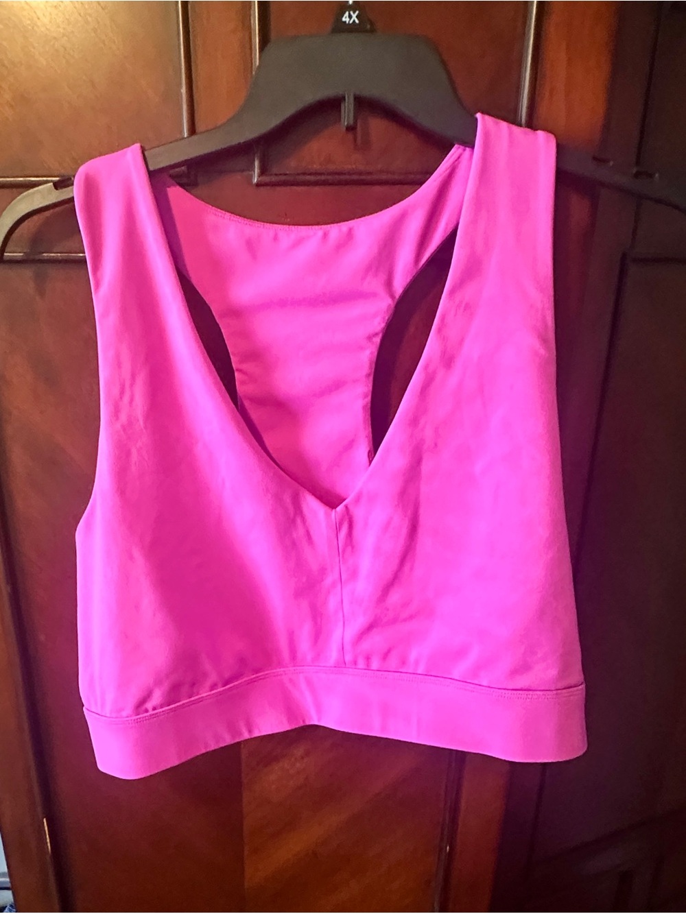 Fabletics V-Neck Sports Bra in Hot Pink - Picture 2 of 3